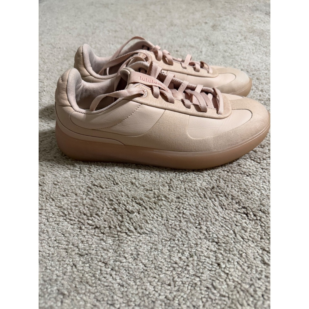 Lululemon Cityverse Sneaker Peach Pink Leather Low Top‎ Trainers Womens 8.5